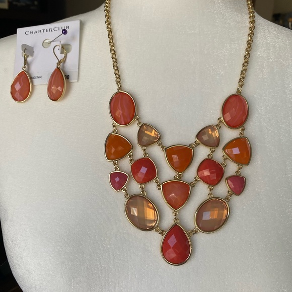 Charter Club statement necklace and earrings - Picture 2 of 7